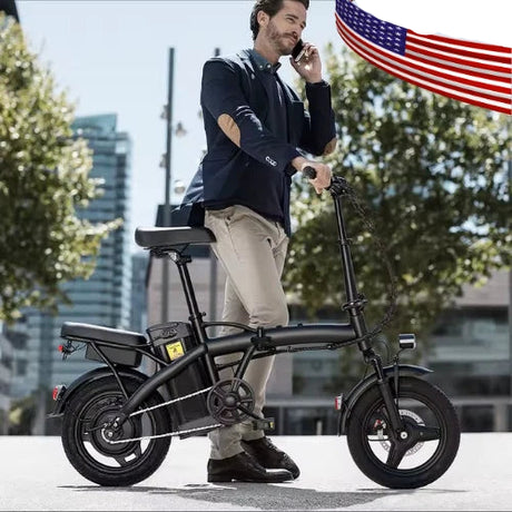 Compact Folding E-Bike Riding Scenarios 2
